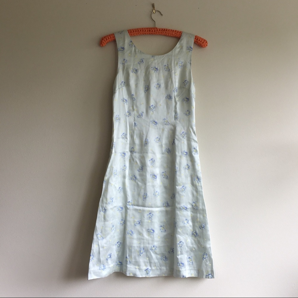 VINTAGE Y2K Hand Painted Floral A-Line Dress